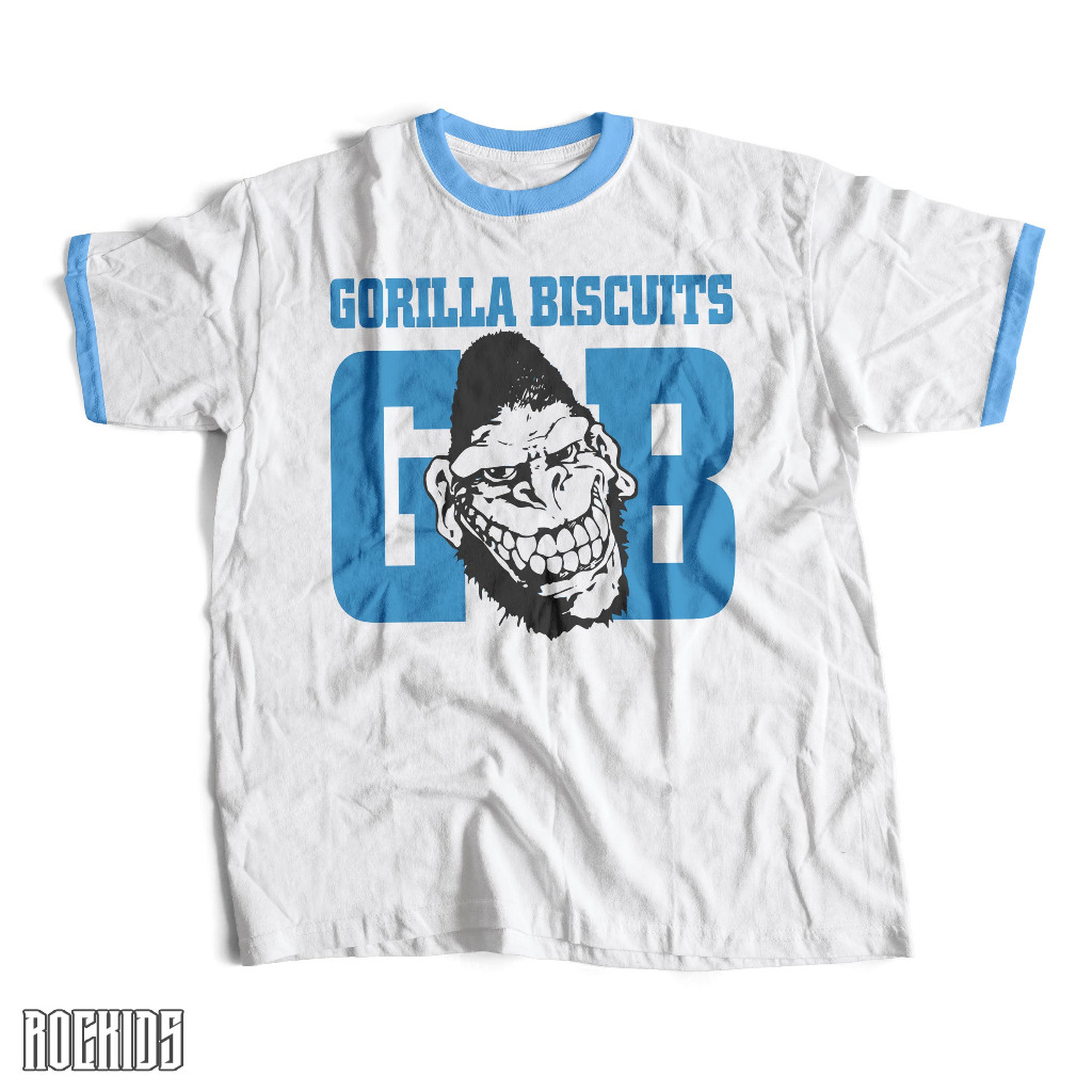 gorilla biscuits - ringer tee - kaos dewasa dan anak gorilla biscuits  - kaos gorilla biscuits  - ka