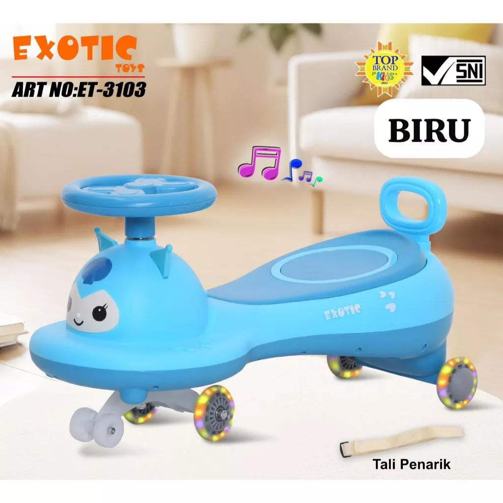 Mainan Anak Swing Car EXOTIC Karakter Ride On ET3103 | Swingcar Anak | SBP