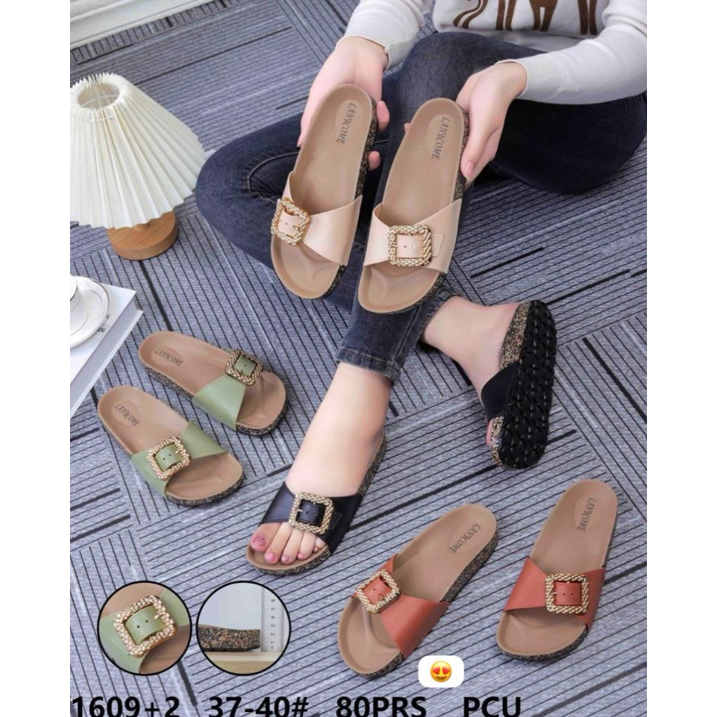 sendal selop lancome sandal karet wanita fashion