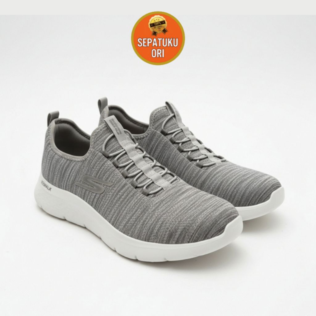 SEPATU PRIA (44/28.5cm) SKECHERS GO WALK FLEX ULTRA TAUPE NEW ORI BNIB 216484/TPE