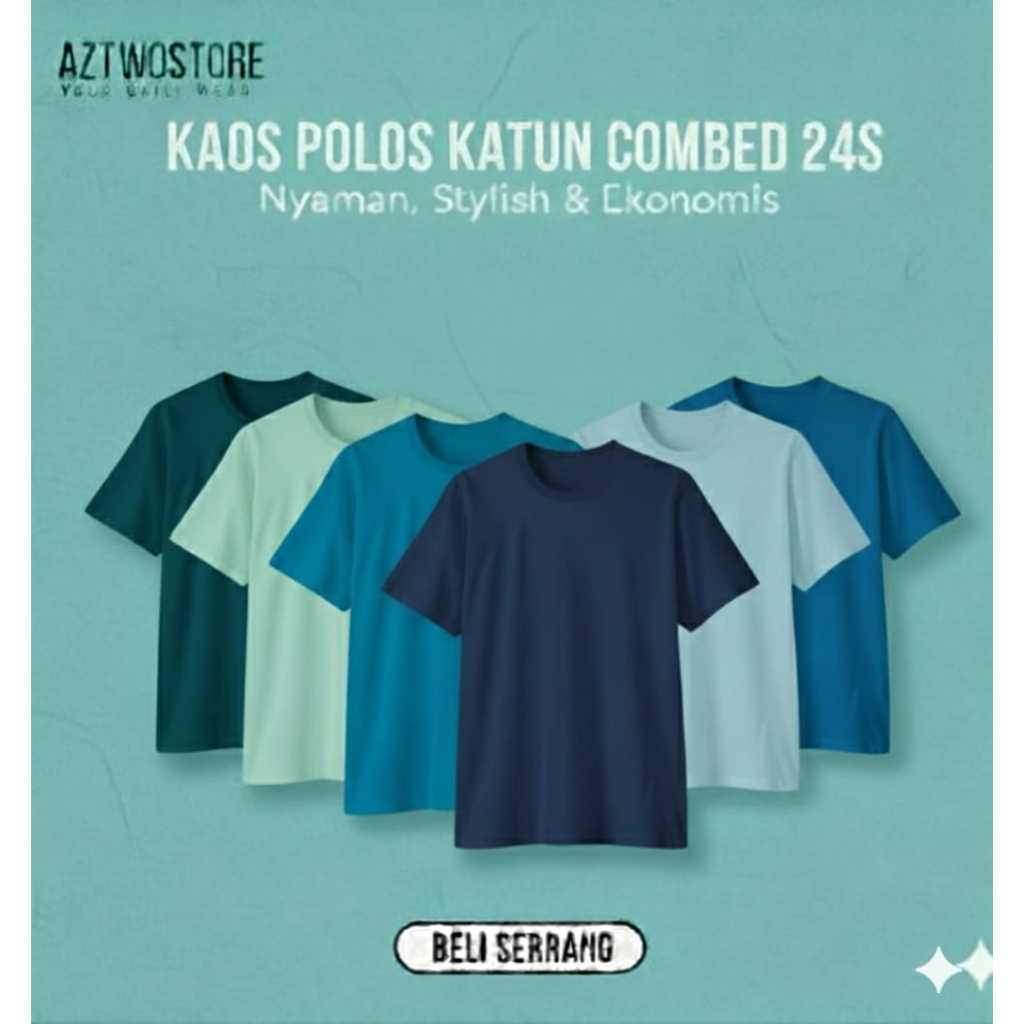 Kaos Polos Katun Combed 24s: Nyaman Total, Anti Gerah Seharian