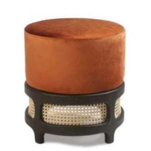 ST06. Sofa Puff  Stool Rotan Sofa Bulat Retro Mewah, Sofa Stool Klasik  Luxury Furniture , Kursi Bul