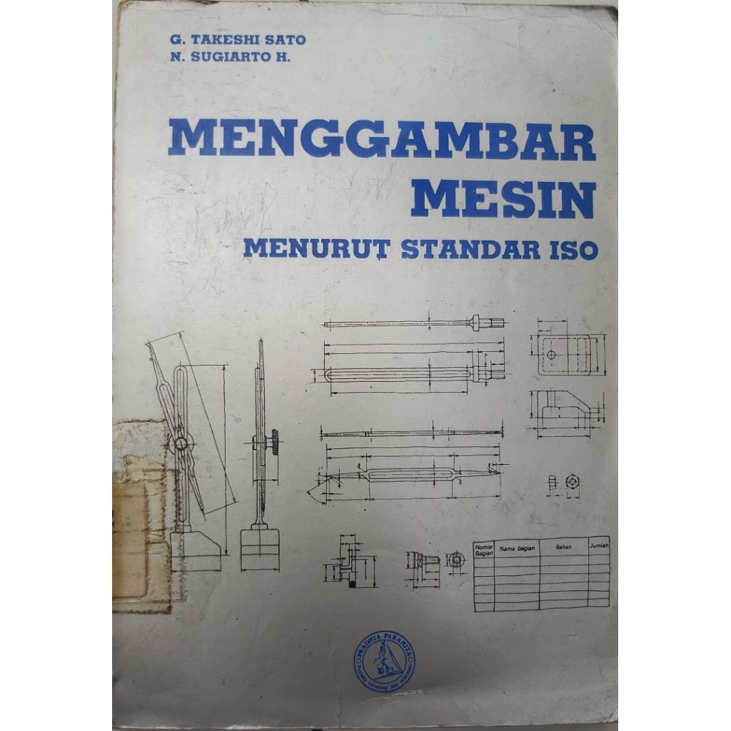 BUKU MENGGAMBAR MESIN MENURUT STANDAR ISO BEKAS ORIGINAL
