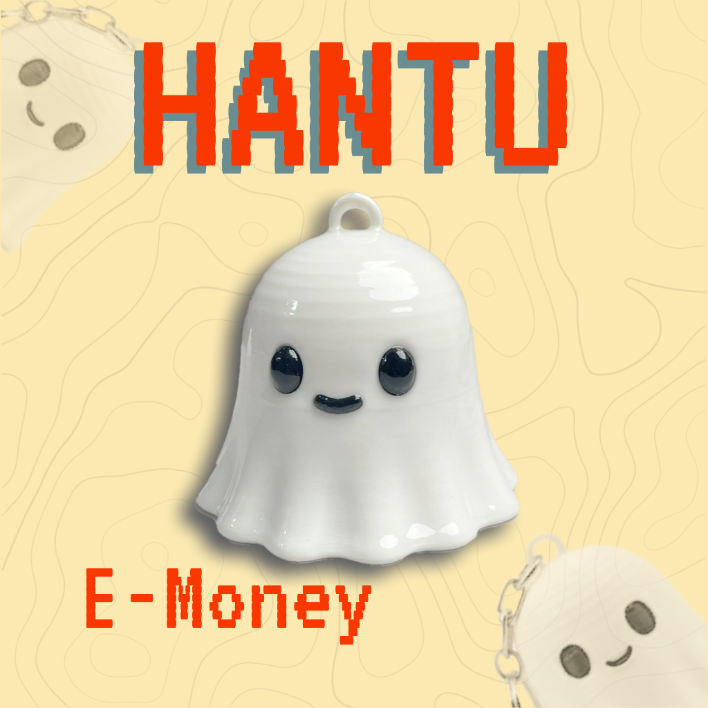 Gantungan Kunci E-Money Hantu | Custom Unik & Lucu
