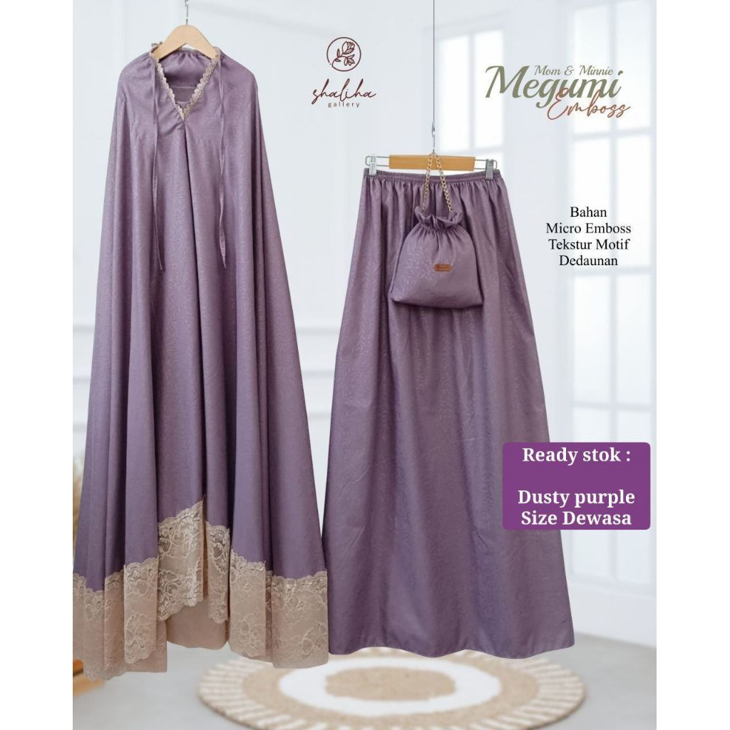 MEGUMI MUKENA EMBOSS COUPLE BY SHALIHA GALLERY