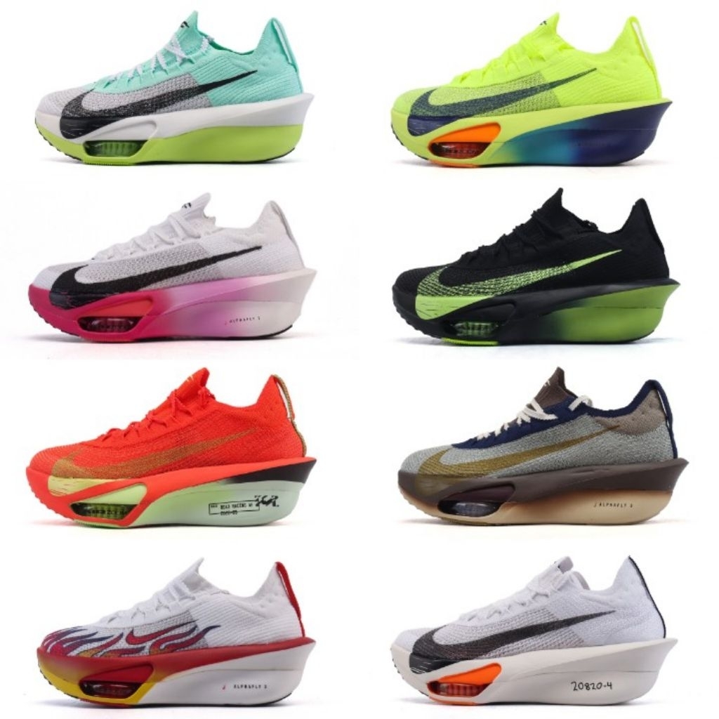 Sepatu Lari NK Alphafly Next % 3 "Mint Grey Black" Sneakers Kasual Lifestyle Outdoor Olahraga