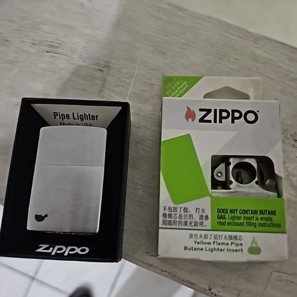 zippolighter for pipe original plus insert butane authentic zippo