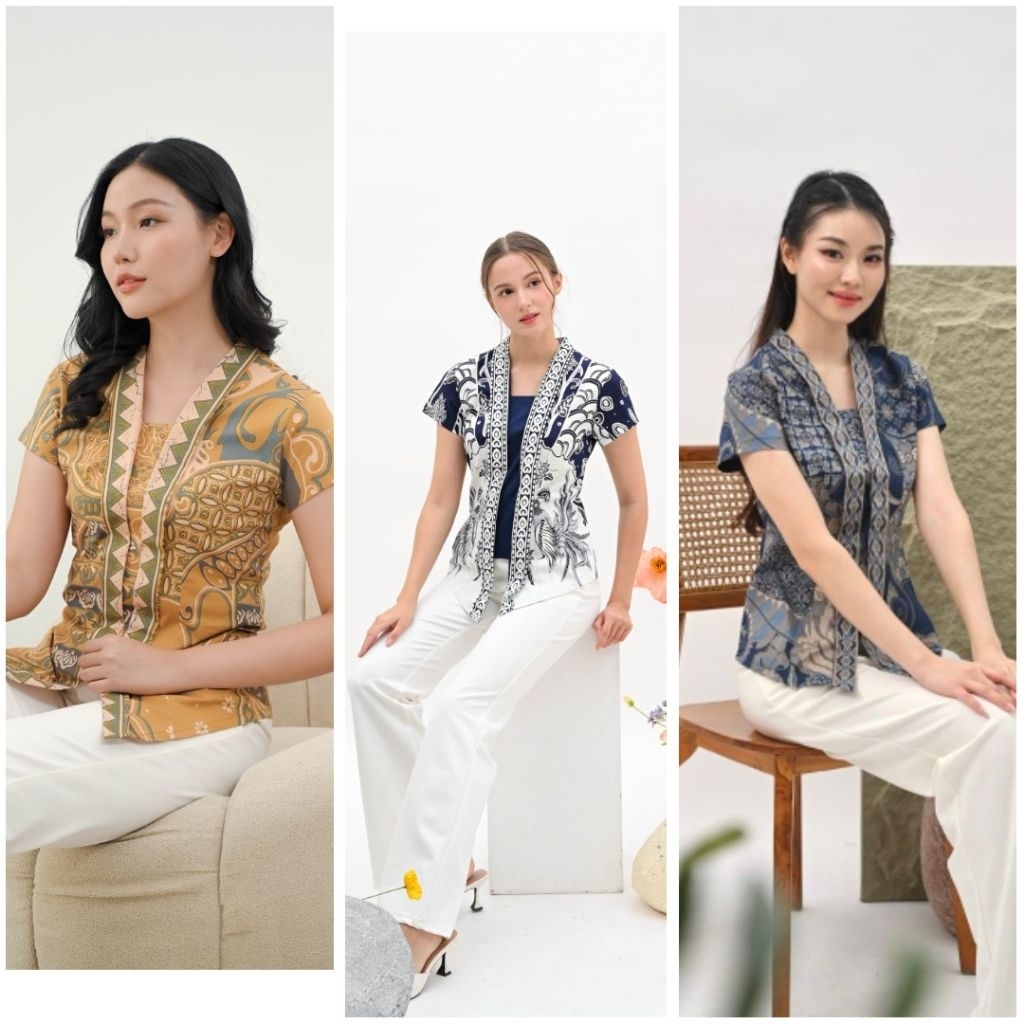 ATASAN BATIK WANITA/ATASAN BATIK MODERN/ATASAN BATIK KEKINIAN/ BA-045