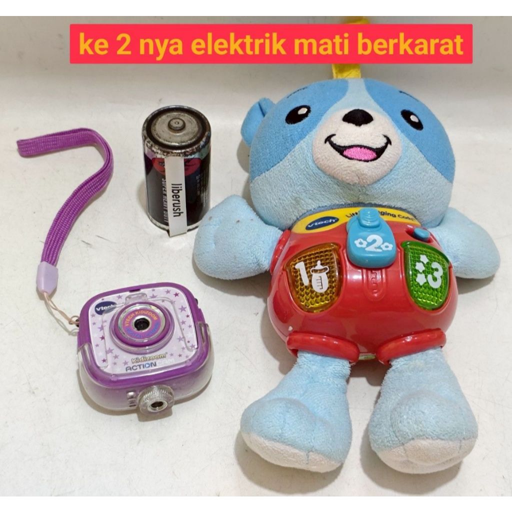 Set junk elektrik mati vtech baby cuddle and sing cody singing codi smart teddy bear , kidizoom acti