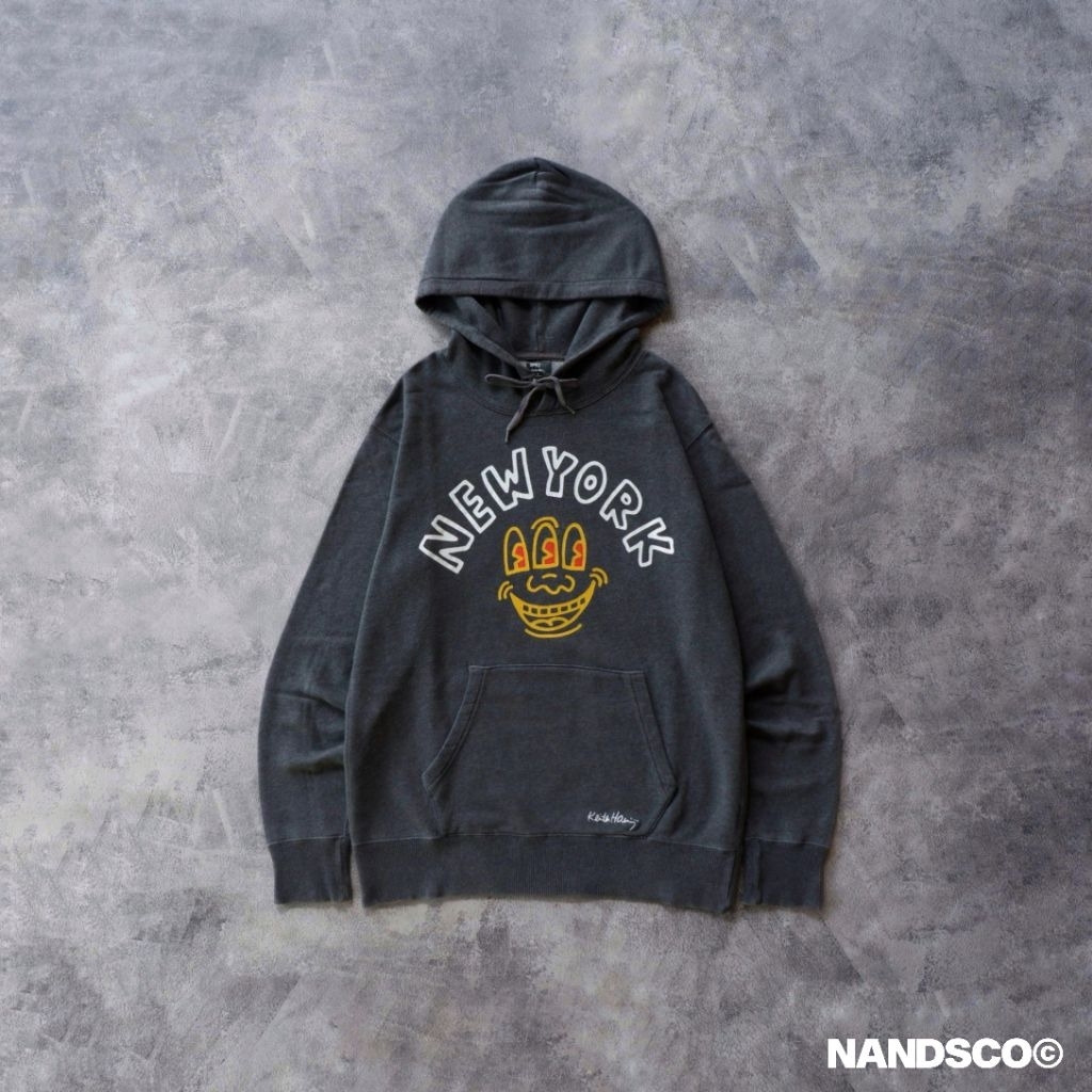 KEITH HARING SPRZNY x UNIQLO Graphic Hoodie - Charcoal Grey