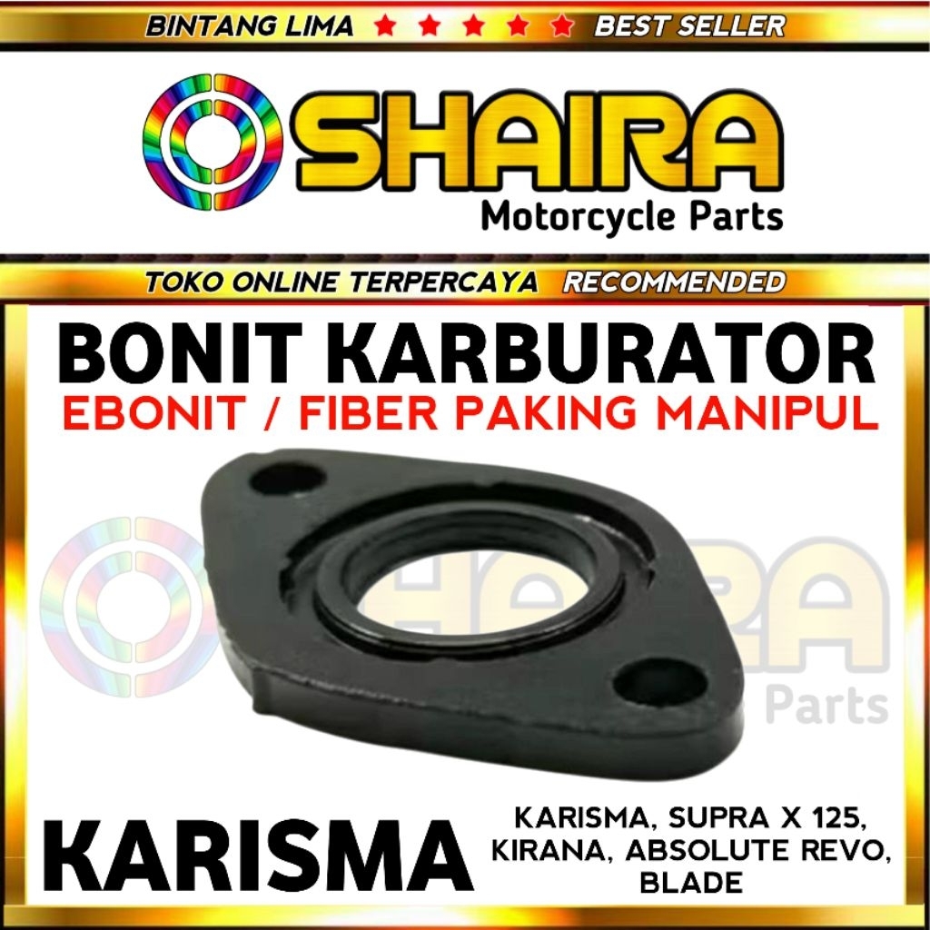 BONIT KARBURATOR KARISMA / SUPRA X 125 / KIRANA / REVO ABSOLUTE / BLADE / KODE PART KPH / EBONIT KAR
