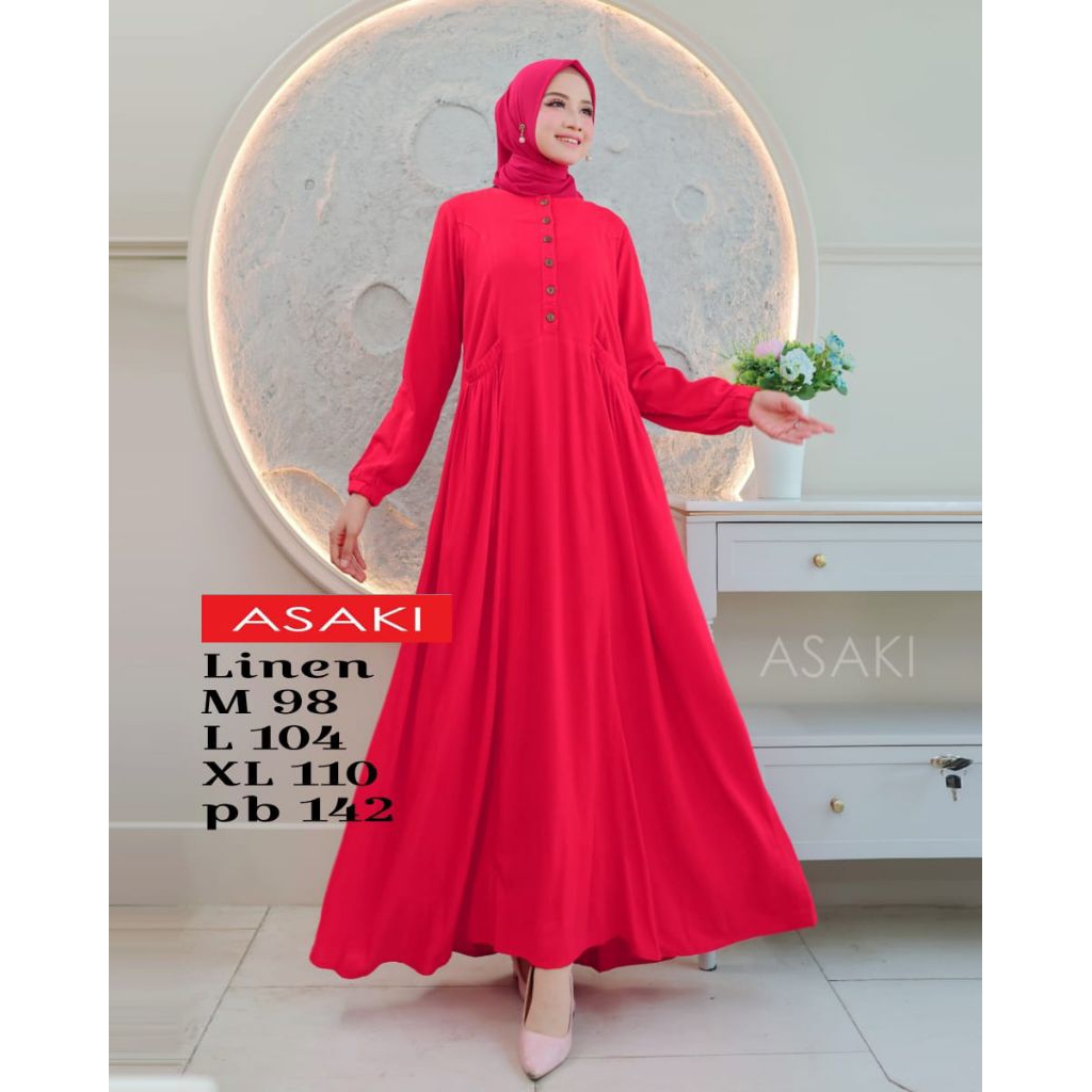 RAZAKY JAYA | GAMIS ASAKI LINEN INPORT FLANNEL & CODORAY | ORIGINAL REAL PICT