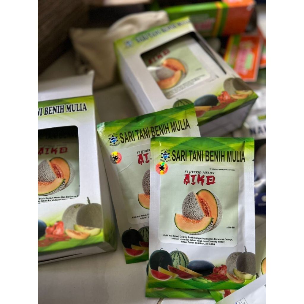 Benih Melon Aiko f1 tipe Delon 65 (Delon off pruduksi) Tahan simpan dan buah besar Manis