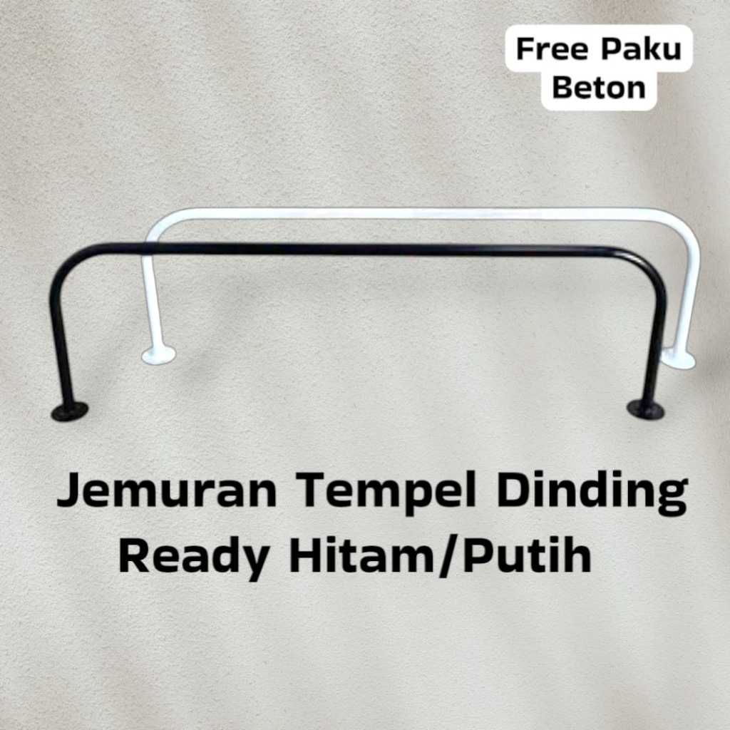 Gantungan Baju Dinding Besi Tempel/ Jemuran Baju Besi Dinding
