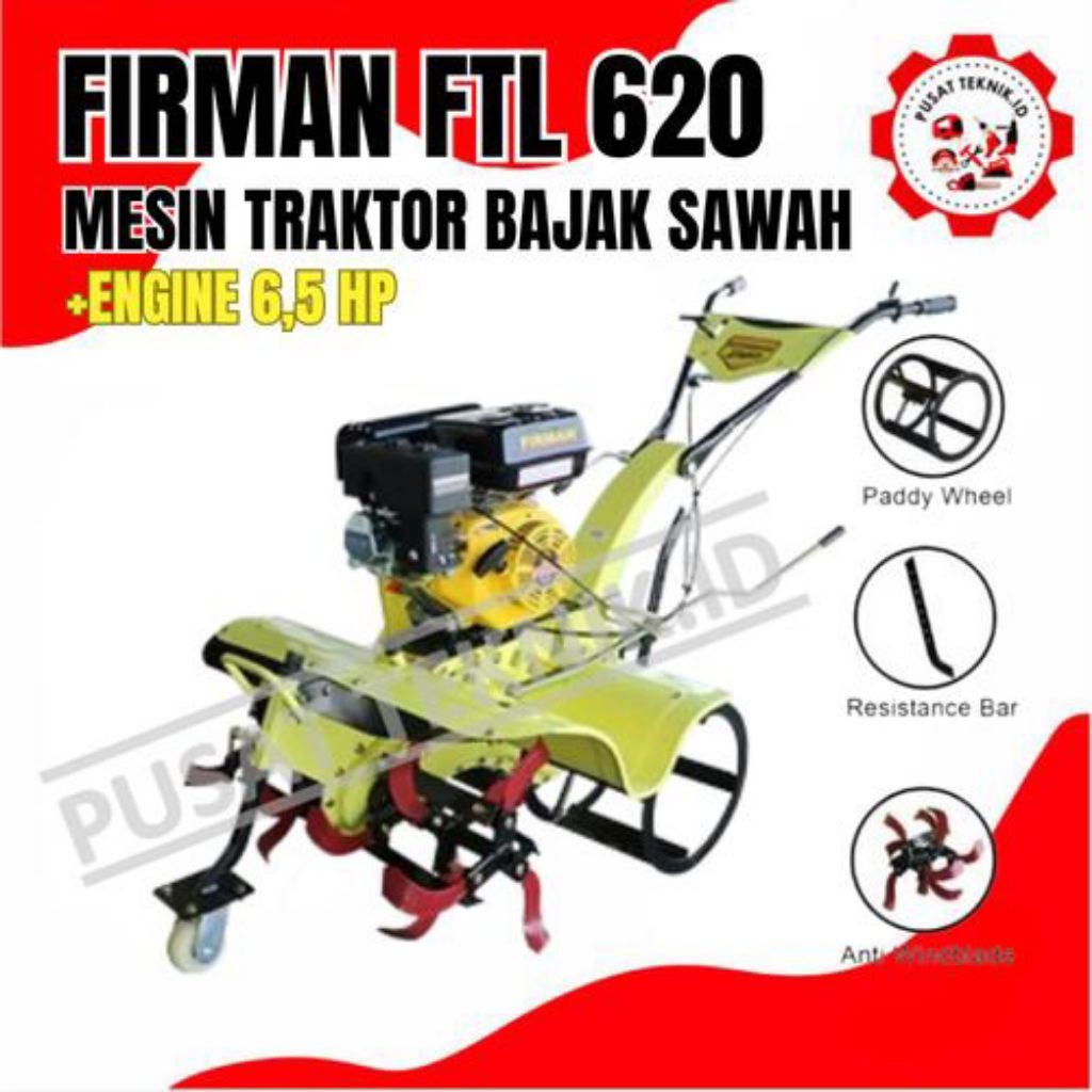 TRAKTOR FIRMAN TYPE FTL 620 DOUBLE GARDAN PENGGERAK DEPAN DAN BELAKANG BISA MEMBAJAK SAWAH KOMPLIT