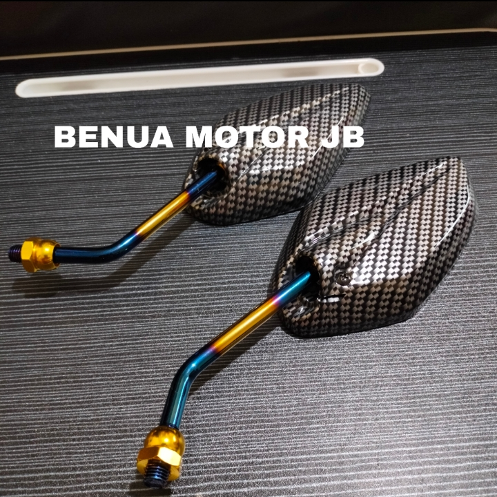 Spion Yamaha Karbon Twotone Model YAMAHA JUPITER Universal Tangkai Twotone spion Jupiter karbon