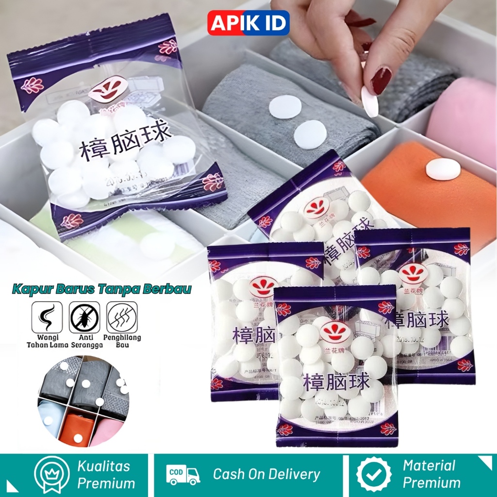 KAPUR BARUS Kamper Putih Kamper Toilet Pewanggi WC Lemari Baju / Kapur Barus Lemari Baju