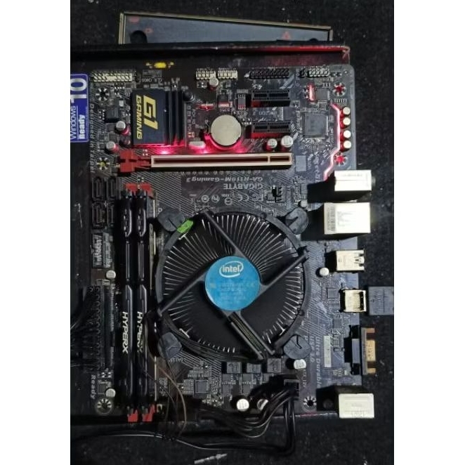 Paket Mobo Proc Fan Gigabyte H110m gaming 3 plus G4560 dan FAN