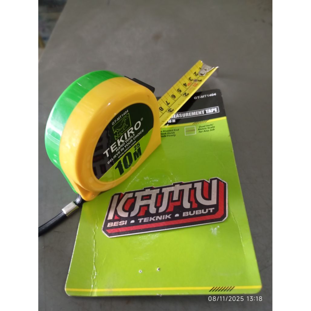 TEKIRO METERAN 10M / ALAT UKURA PERTUKANGAN / METERAN
