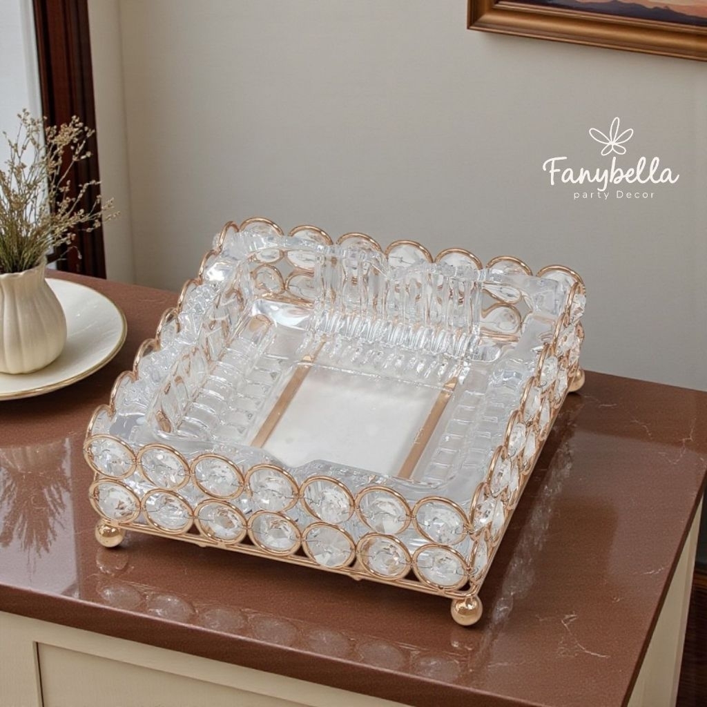 Asbak Rokok kaca kristal mewah import