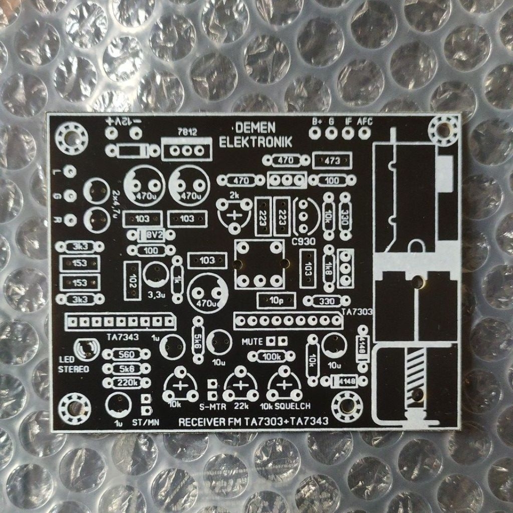 PCB TUNER FM STEREO TA7303 TA7343
