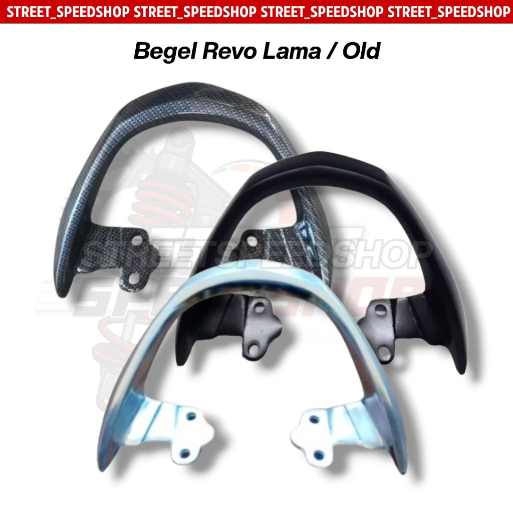 Behel Begel Revo Lama KARBON WTP Pegangan Jok Belakang Honda Revo Old Carbon Hidrograpic Planger Hon
