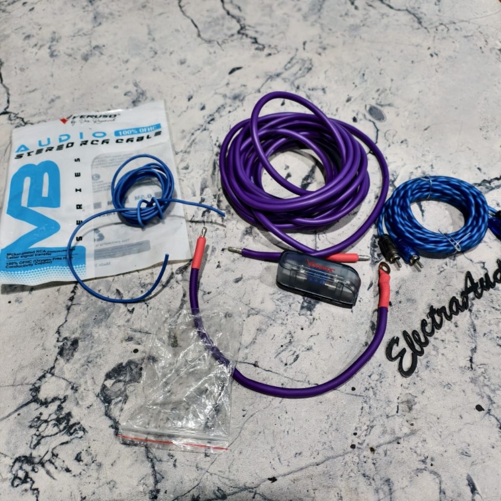 kabel set audio sikring remote rca kabel power  power audio / pnp venom dsp dan kolong venom