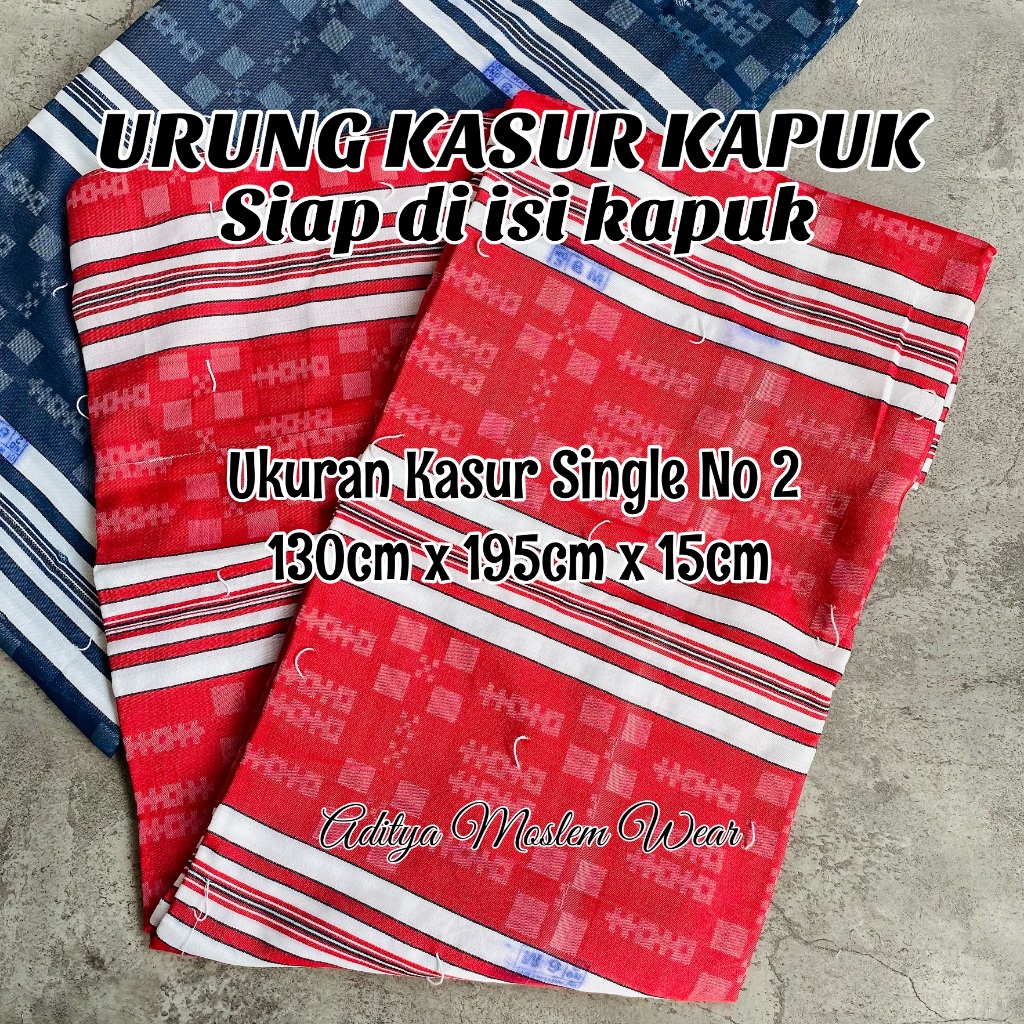 Urung Kasur Kapuk No 2 Single Motif Salur / Sarung Kasur Isi Kapuk / Kulit Kasur Kapuk