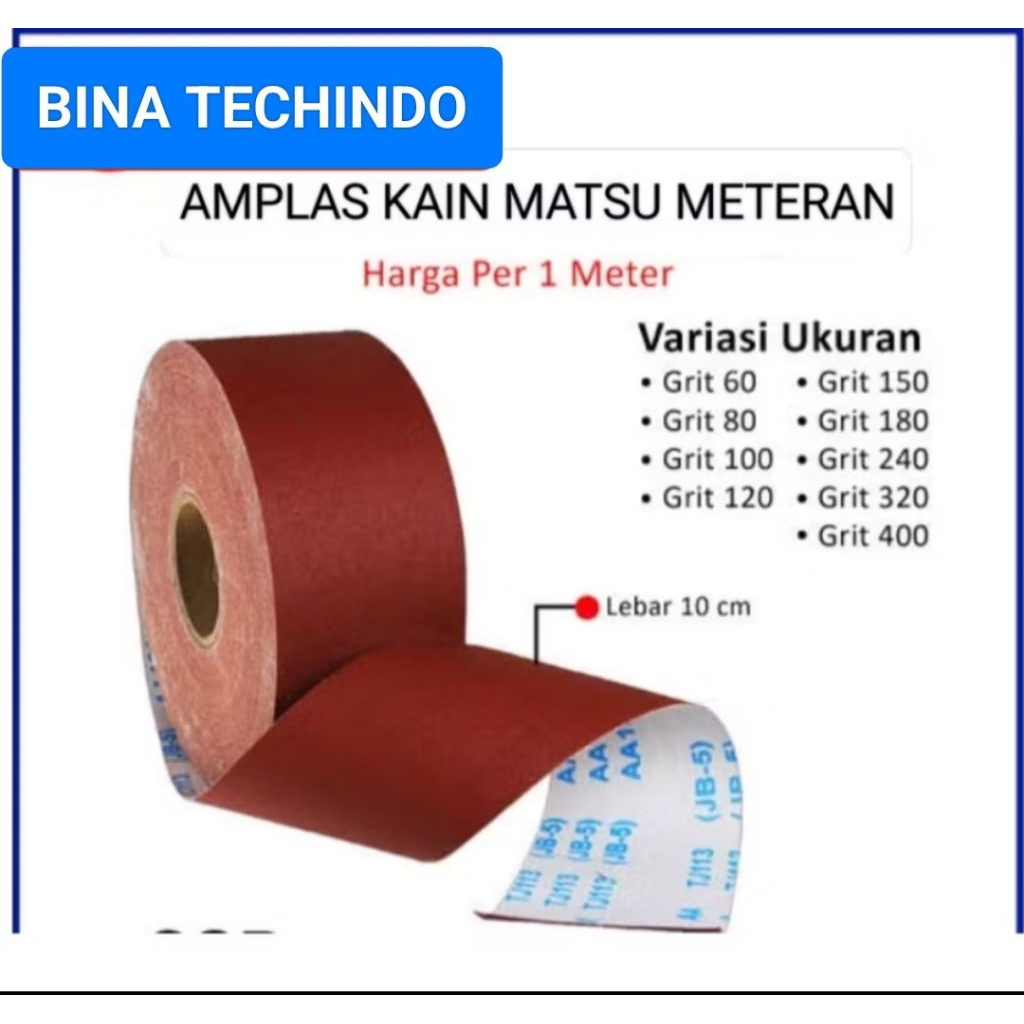 KAIN AMPLAS BANGUNAN KERTAS PASIR METERAN ROLL GRIT 60 80 100 120 150 180 240 320 400. KERTAS PASIR 