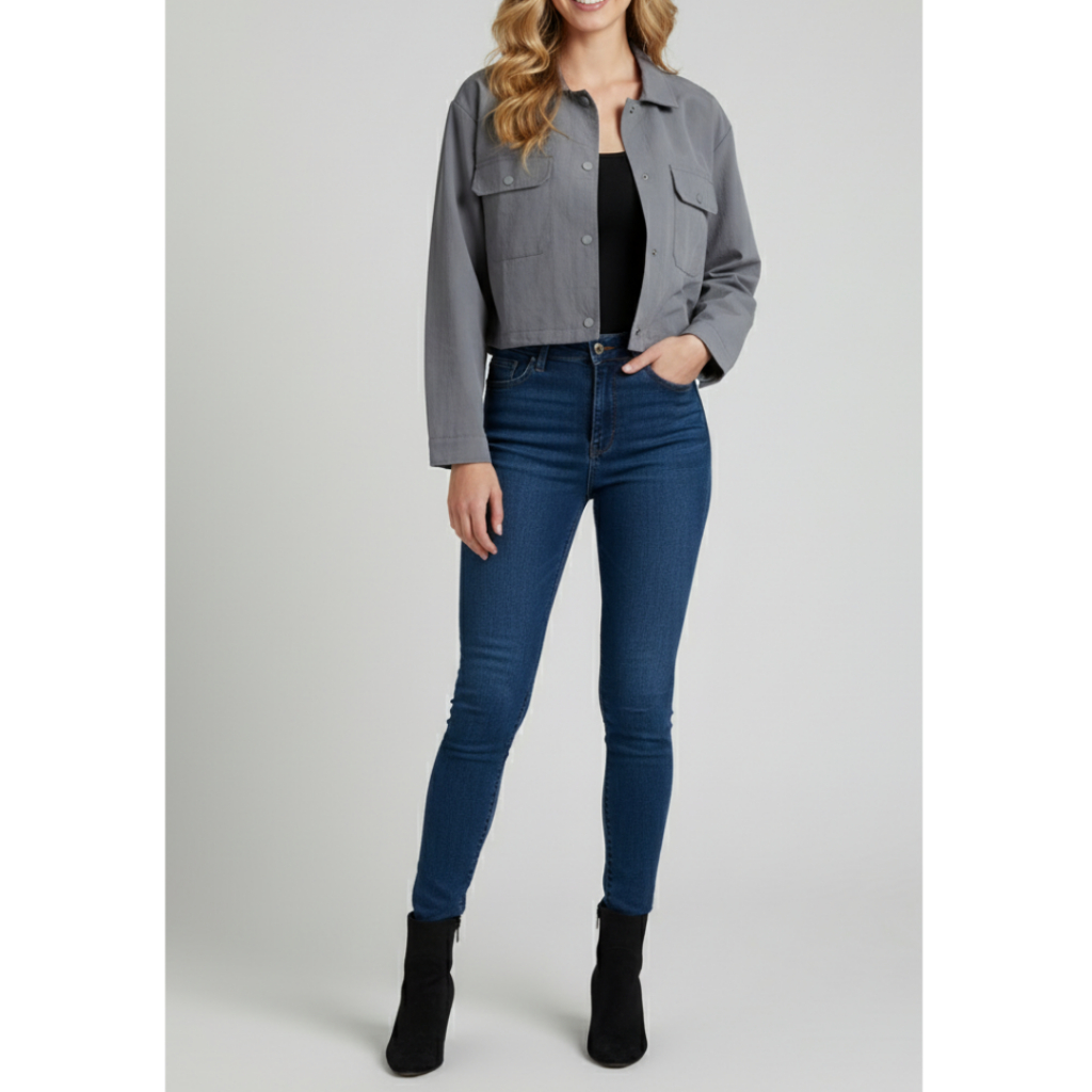 Pinkdose Jaket Crop Parasut | Jaket Crop Parasut | Jaket Crop Wanita