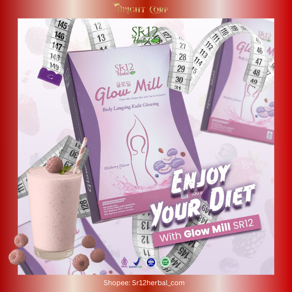 Minuman Diet Pelangsing Collagen Drink Serat Fiber Menurunkan Berat Badan Mencerahkan Glow Mill SR12