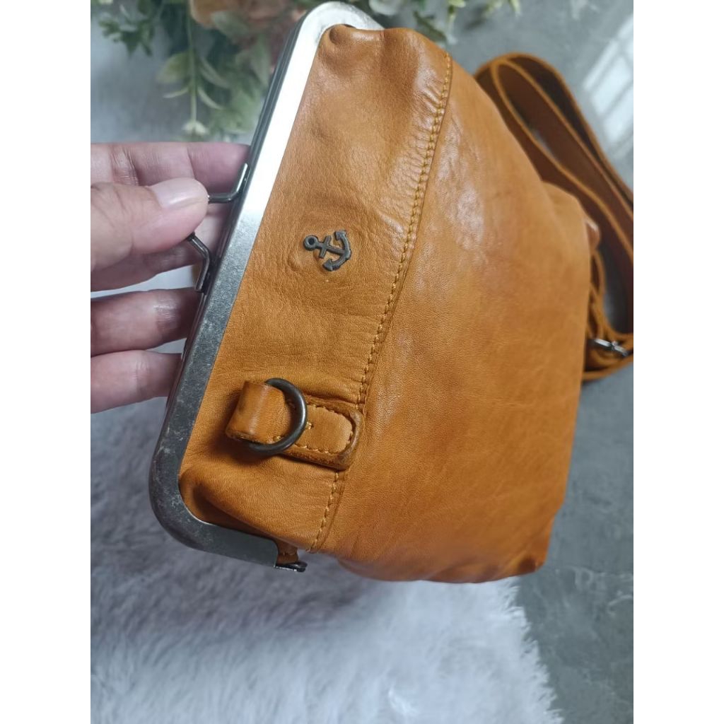 sling bag HBR2nd rosalie kisslock wana mustard