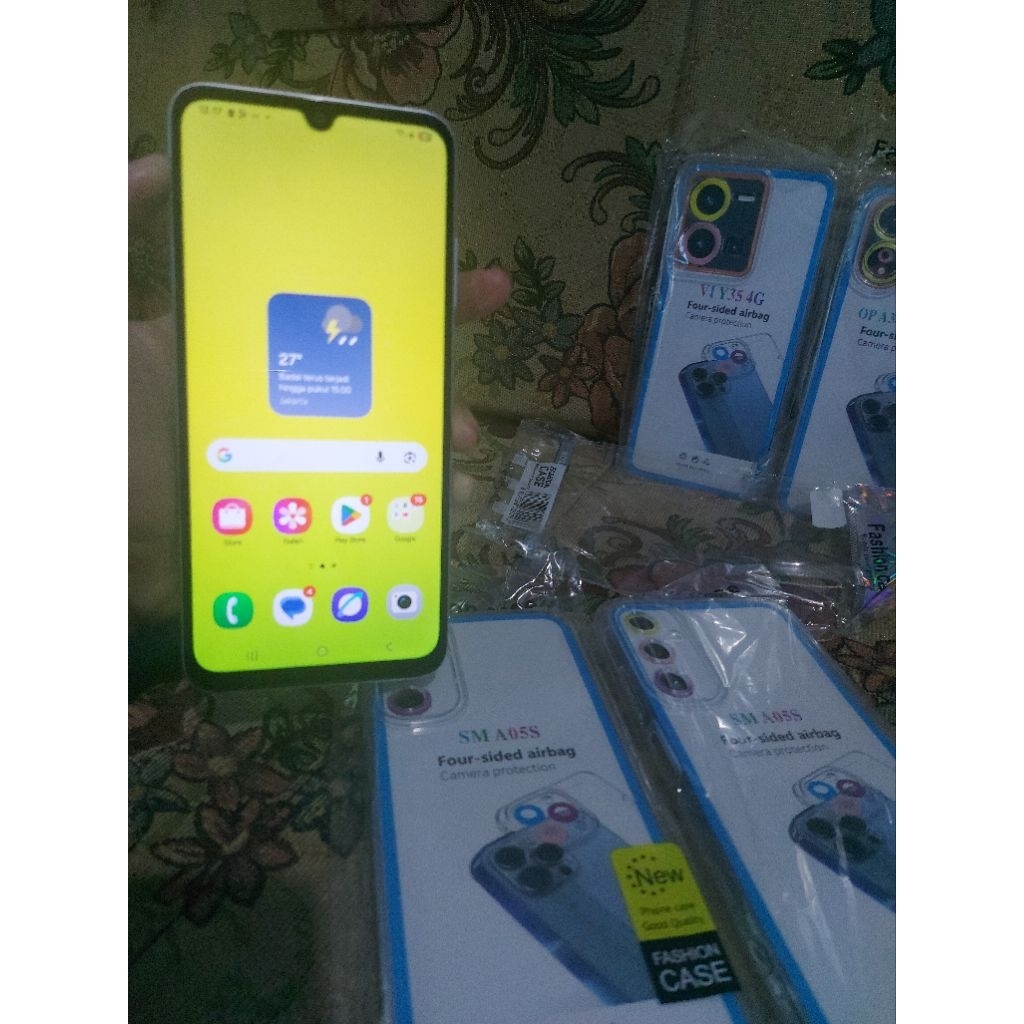 Hp second samsung a05s ram 6 128gb ori samsung hp sofe case dan charger18wat