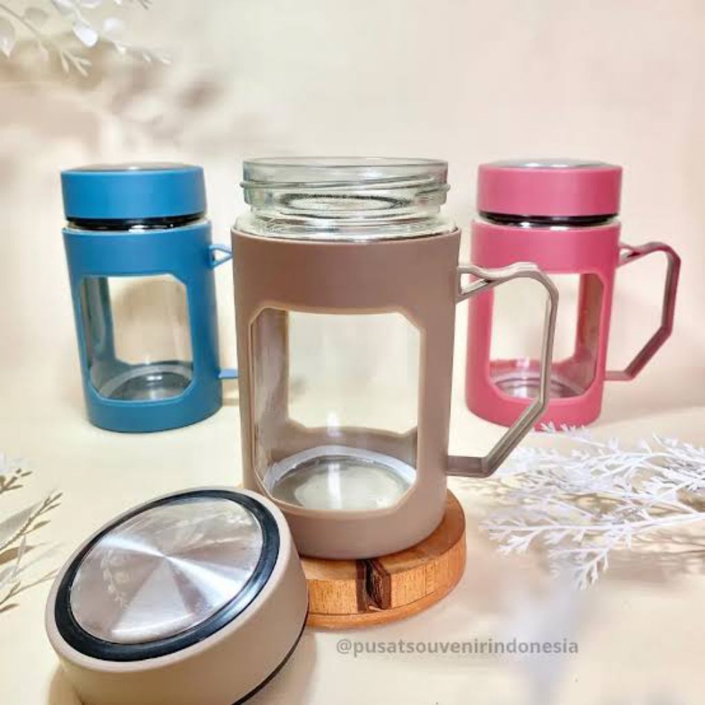 MUG JAR - Mug Jar Bahan Kaca Tebal Awet//Cocok Untuk Souvenir