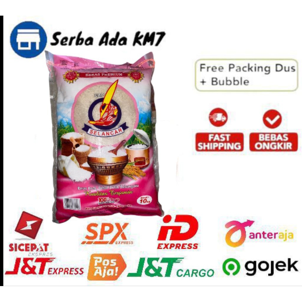 1 KARUNG BERAS SELANCAR PREMIUM 20KG (GRATIS ONGKIR INSTAN)