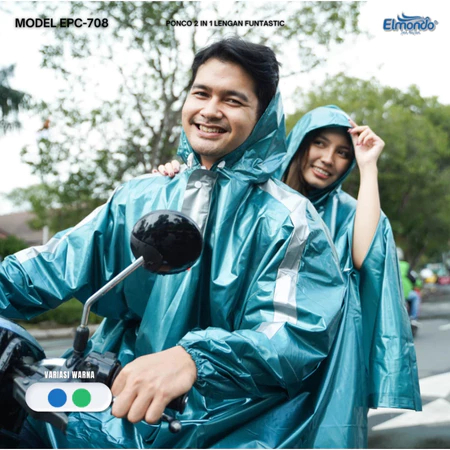 Mantel hujan 2 kepala - Mantel hujan murah - mantel hujan tebal - jas hujan