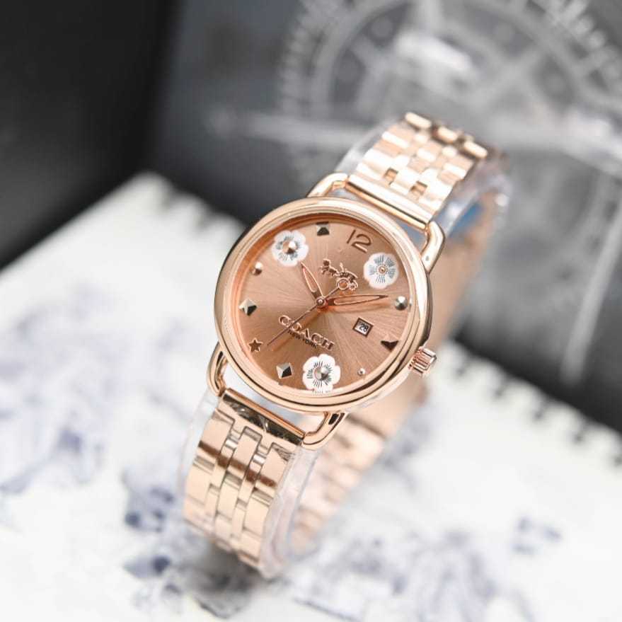 ( BISA COD ) JAM TANGAN WANITA COACH FLOWER CNO-8534
