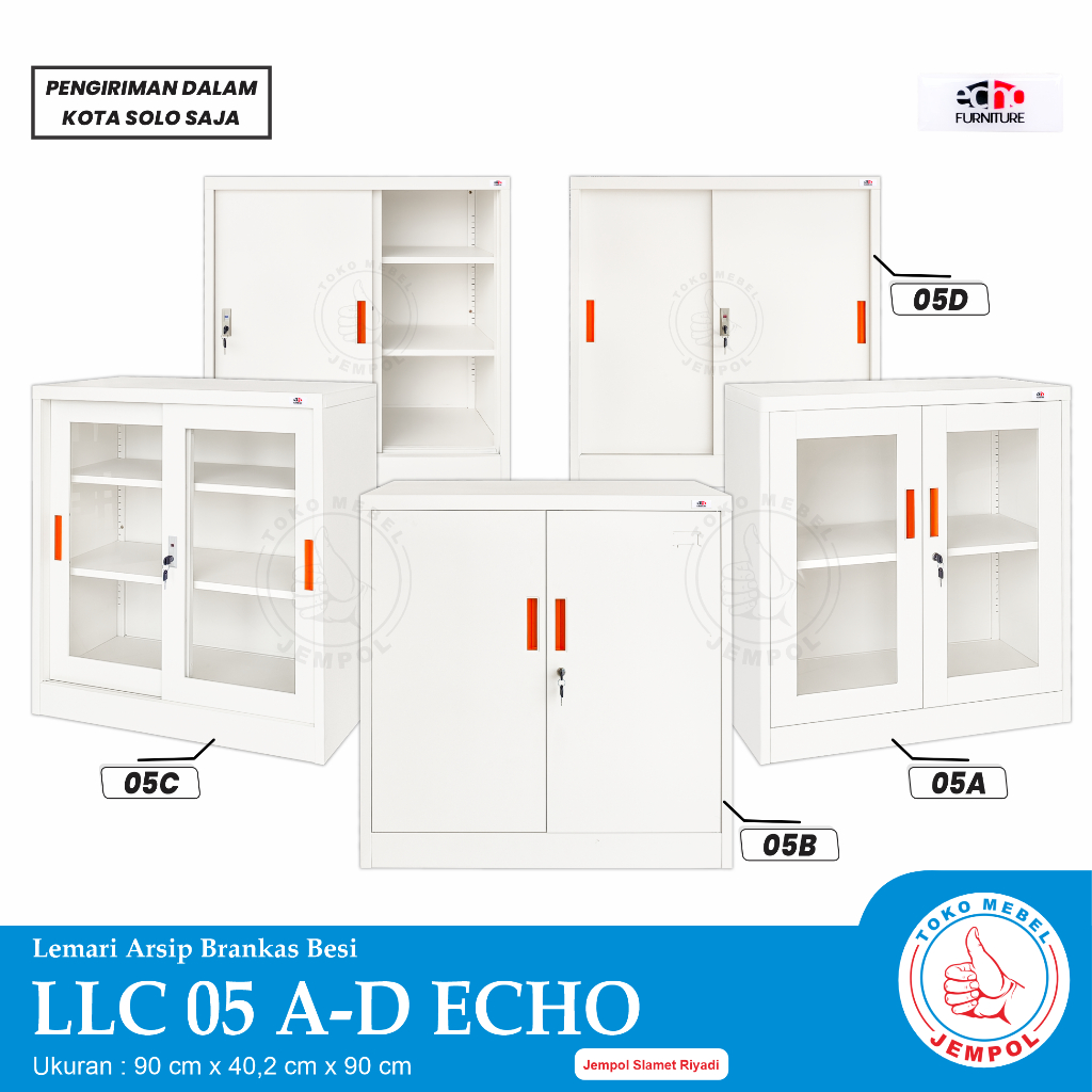 Lemari Besi LLC - 05 A-D ECHO / Lemari Besi Pendek / Lemari Besi Minimalis