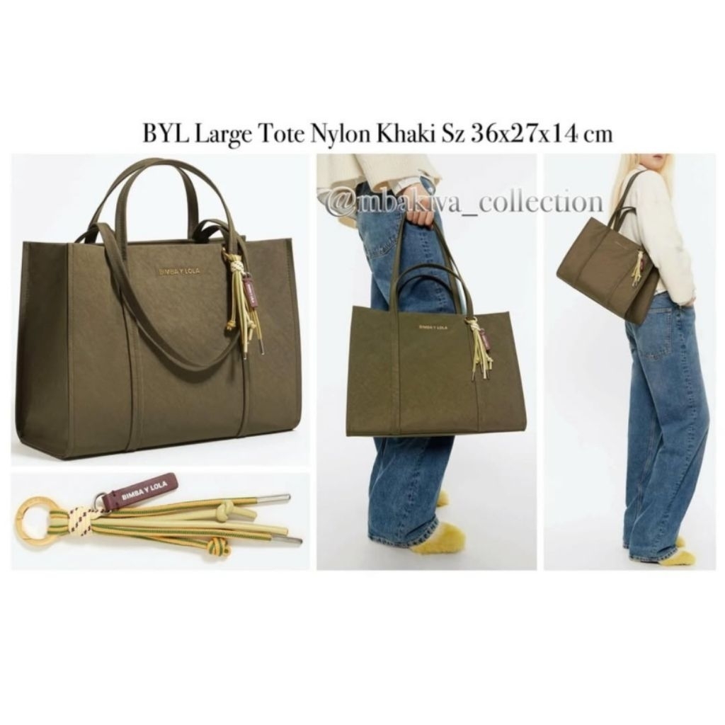 BYL Large Tote Nylon Khaki