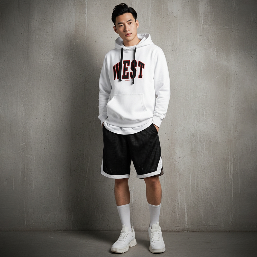 ICHI RO Hoodie Pria WEST Sweater Hodie Cowok Fleece Jaket Jumper Keren Murah