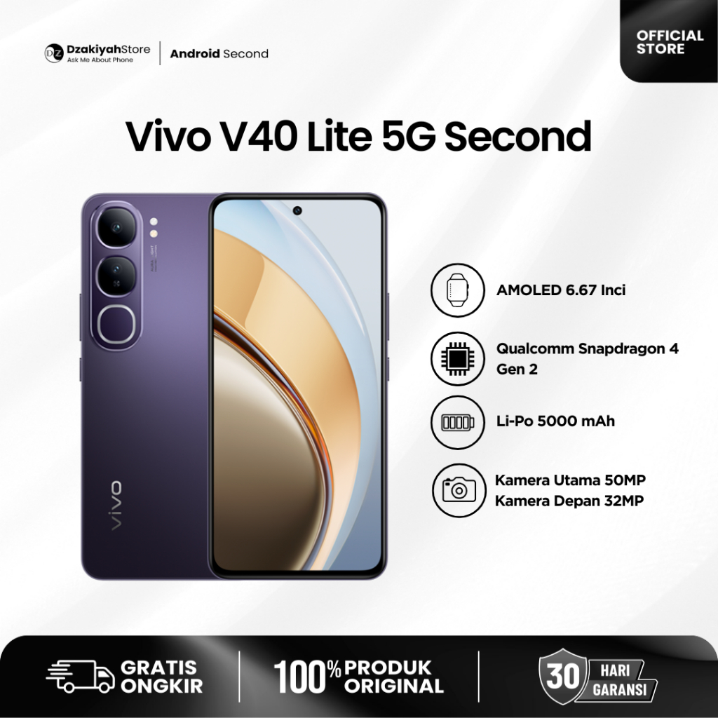 VIVO V40 LITE 5G SECOND UNIT ONLY GARANSI
