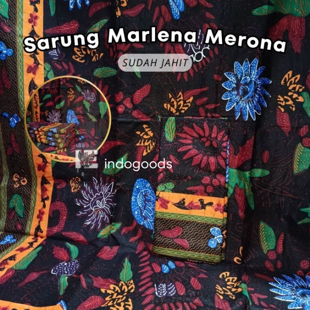 Sarung Marlena Khas Madura I Sarung Batik Wanita I Kain Batu Halus Tebal Bahan Full Katun