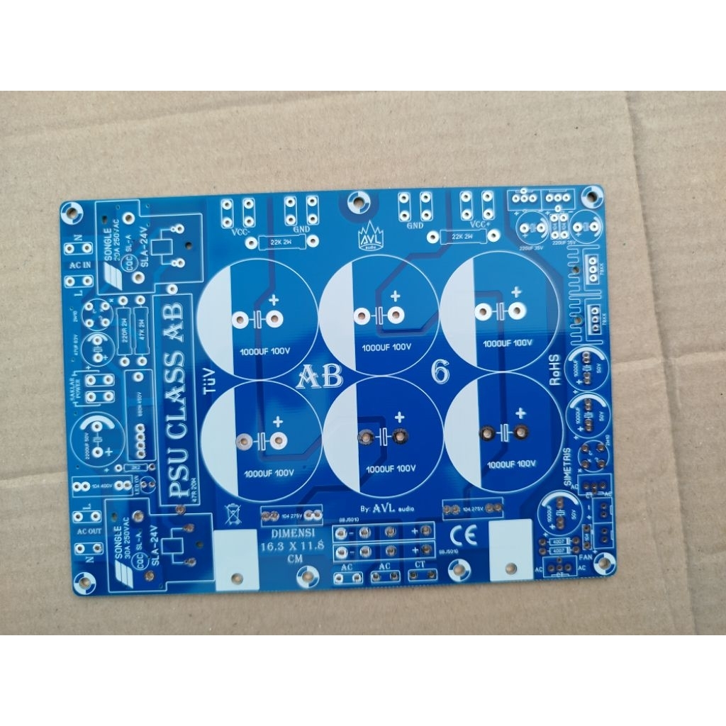 pcb psu class ab 6 elko