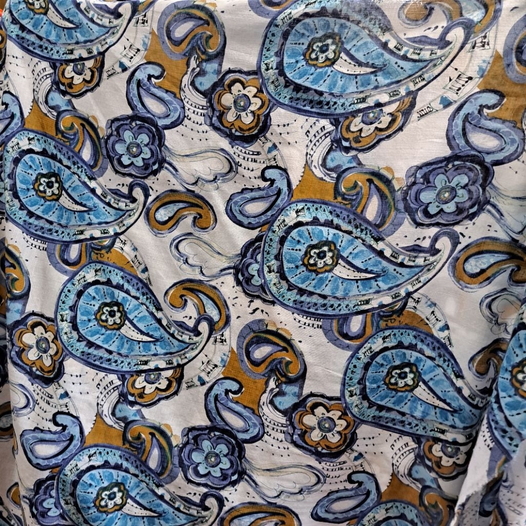 kain katun motif keong etnik - kain katun motif premium - kain katun rami [kr03]