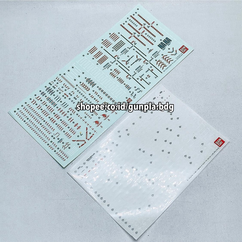 Bandai MG Gundam Unicorn FA Part Stiker + Dry Decal