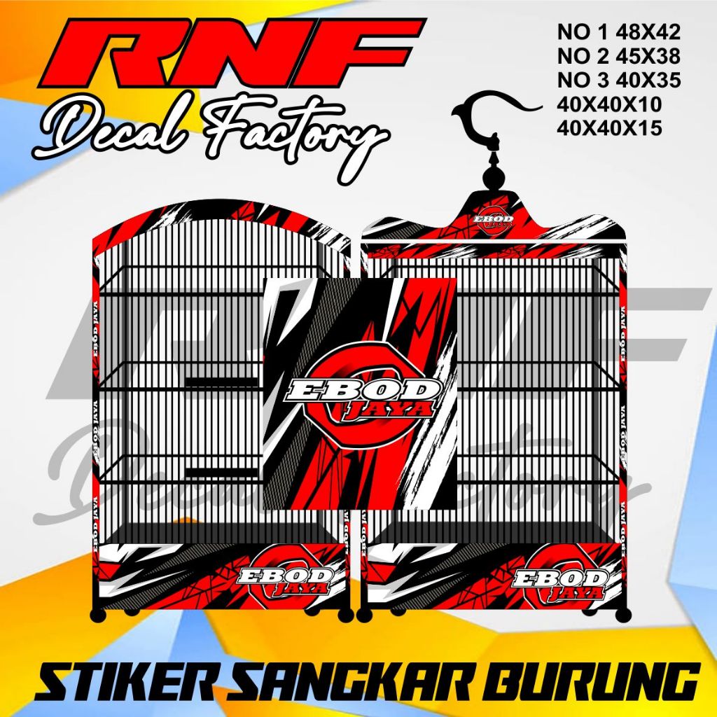 STIKER SANGKAR REPLIKA EBOD,KOSAN,KOPER