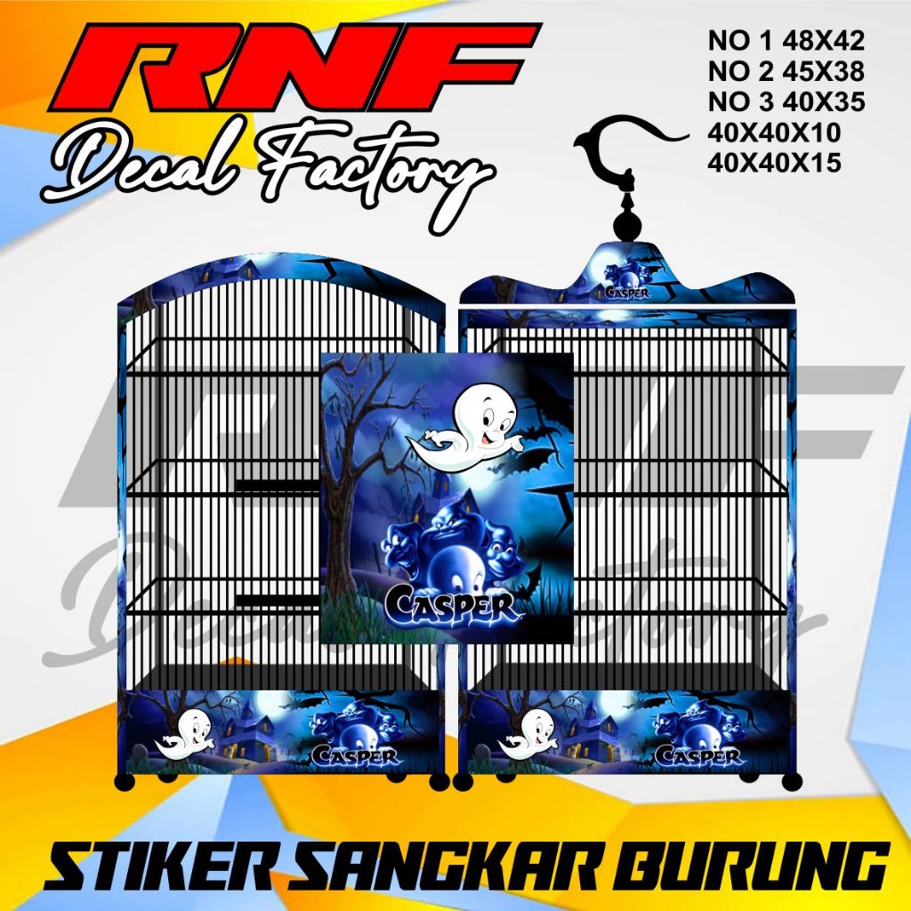 DECAL STIKER SANGKAR CASPER