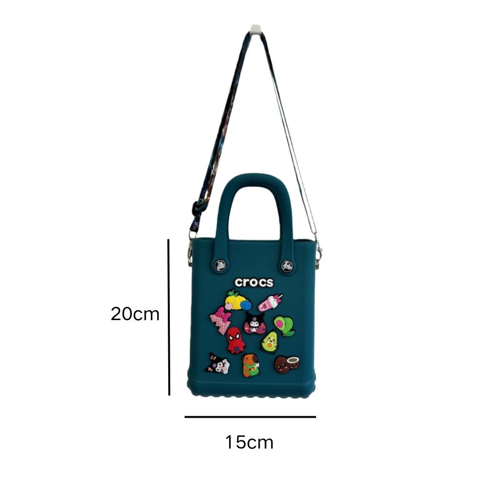 Tas Crocs Mini ToteBag & HandBag / Tas Crocs Mini Jibitz Tas wanita / Tas Crocs Bahan Eva / Tas Croc