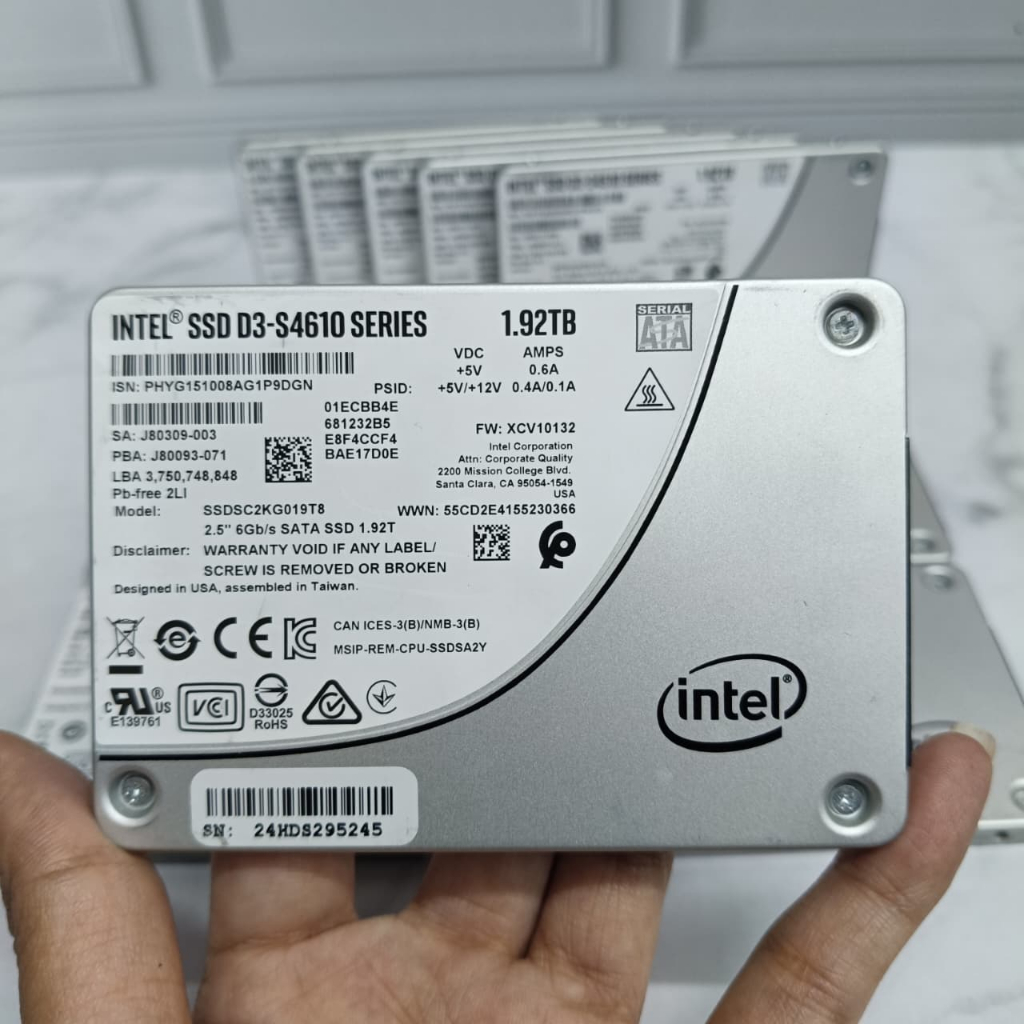 Ssd intel D3-S4510 / S4610 1.92Tb 6Gbps Sata 2.5 inch storage Bergaransi