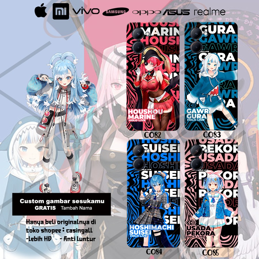 Case casing hololive houshou marine gawr gura hoshimachi  suisei usada pekora sakura miko kobo kanae